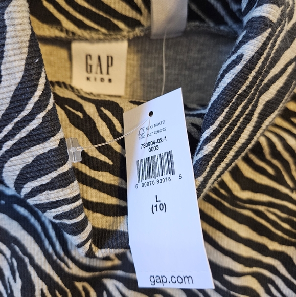 NWT Gap Kids Zebra Print Turtleneck - Picture 4 of 5